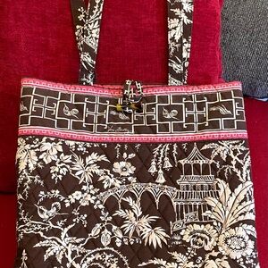 Vera Bradley Brown and White Tote Bag